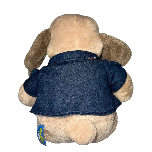 Dudley Dog with Denim Jacket 12" Card Factory Soft Toy Plush Comforter NEW - Picture 3 of 7
